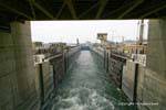 Passage of the lock at the dam on the Nile, Esna, Egypt.
