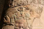 Polychrome column with a representation of Khnum, Esna Temple, Egypt.