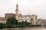 Mosque and minaret on the Nile, Esna, Egypt.