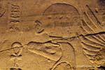Sobek, the crocodile god, relief, temple of Kom Ombo, Egypt.