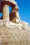 Cartridge fortress, the lion and the outer frieze, temple of Kom Ombo, Egypt.