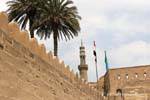 Battlements of the wall of the Saladin Citadel, Cairo, Egypt.