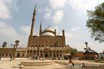 Outdoor courtyard and fountain, Mehemet Ali mosque, Cairo, Egypt.