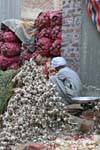Profusion of garlic spread, Luxor, Egypt.