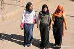 Girls walking in Luxor, Egypt.