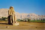 One of the Colossi of Memnon, Egypt.