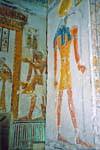 Colored frescoes in a tomb Valley of the Kings, Egypt.