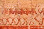 Parade of soldiers from Thebes, fresco in the chapel of Hathor, Hatshepsut, Egypt.