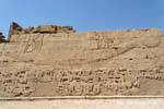 Sacred boat in low relief, Karnak Temple, Egypt.