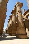 Colonnade of the great pillared hall of the temple of Amun, Karnak, Egypt.