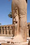 Tthe Bentata princess, placed between the legs of Ramses II (Bent-Anat), Karnak Temple, Egypt.