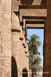 Umbels closed columns, architecture of the hypostyle hall, Karnak Temple, Egypt.