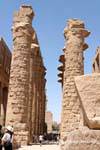 Stacked stone columns, Karnak Temple, Egypt.