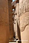 Between the columns of the hypostyle hall of the precinct of Amun-Re, Karnak, Egypt.