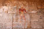 Chapel of Hatshepsut, Color relief, Karnak Temple, Egypt.