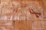 Thoth and Horus, Edfu purify Hatshepsut, Sanctuary sacred boats, Karnak Temple, Egypt.