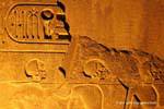 Bas-relief representing the prisoners of the pharaoh, Luxor Temple, Egypt.