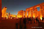 Tourism in the Great Court of Ramesses II, Luxor Temple, Egypt.