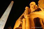 Colossi and obelisk, Luxor Temple, Egypt.