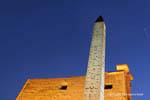 Obelisk summit in the night sky, Luxor Temple, Egypt.