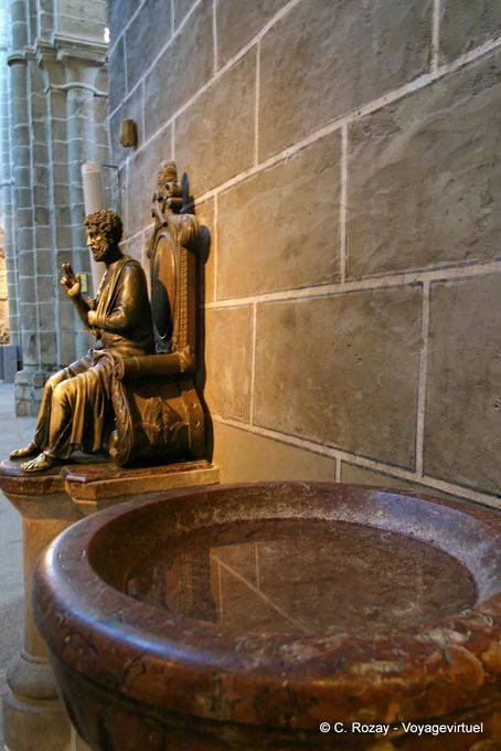 Stoup and holy Cathedral of Ávila - Spain