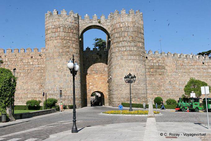 Ávila Puerta de San Vicente and fortified walls - Spain
