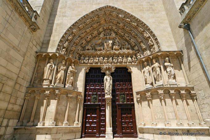 Gothic Puerta del Sarmental (1235), Santa Maria Burgos Cathedral - Spain