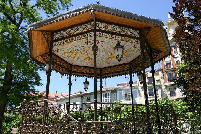 Burgos, gazebo on the Paseo del Espolon - Spain