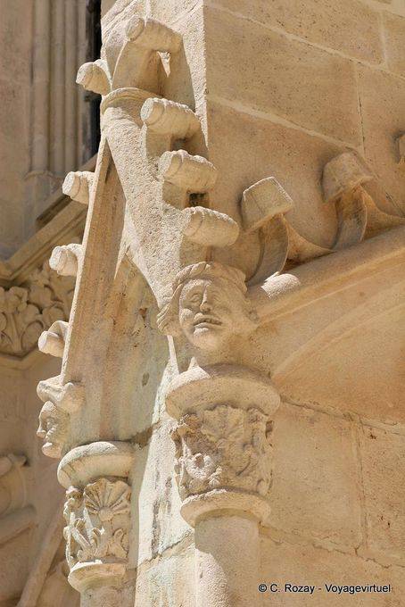Rich sculptural decoration of the Cloister, Cathedral of Burgos - Spain