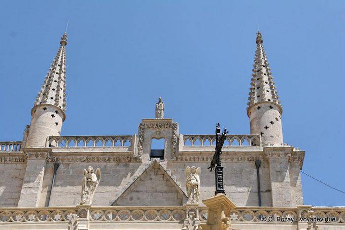 Outside, above the Capilla de Santa Catalina, Burgos Cathedral - Spain