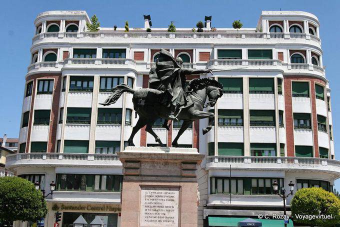 Burgos, El Cid statue, Calle Santander - Spain