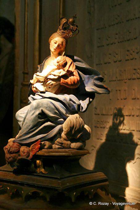 Madonna and Child statue of the Virgen de la Cabeza chapel, cathedral in Salamanca - Spain