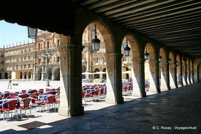 Under the arcades of the Plaza Mayor, Salamanca - Spain