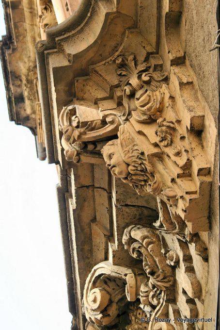 Architectural detail under the window Bordadores Calle Salamanca - Spain