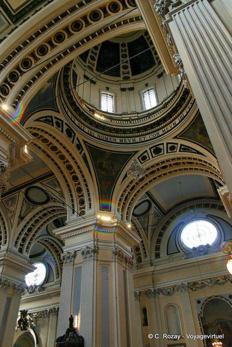 A dome of the nave of the Epistle, inside the Basilica del Pilar, Zaragoza - Spain