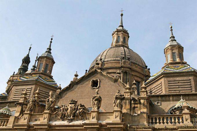 Top of the central door of the south facade, Cathedral-Basilica of Nuestra Señora del Pilar, Zaragoza - Spain