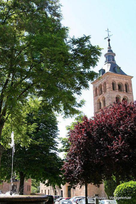 Bell tower of the Iglesia San Esteban, Segovia - Spain