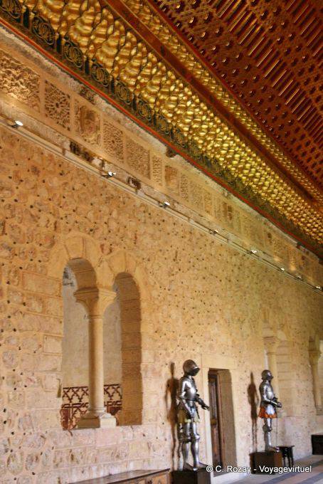 Room of the Galley, armor and frieze Mudejar plasterwork, Alcazar, Segovia - Spain