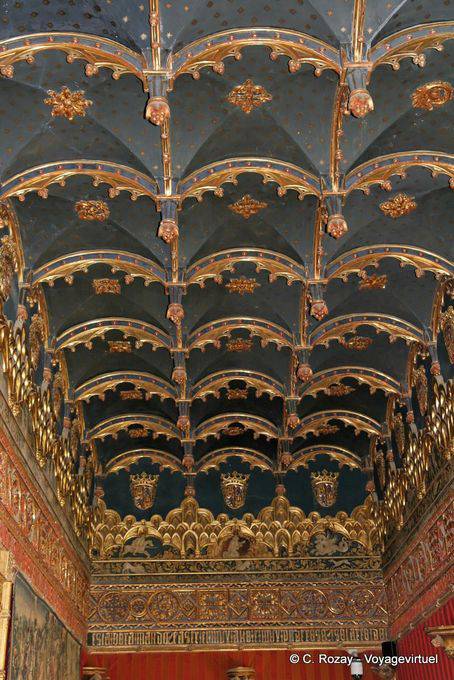 ceiling of the Hall of Cordon, Alcazar, Segovia - Spain