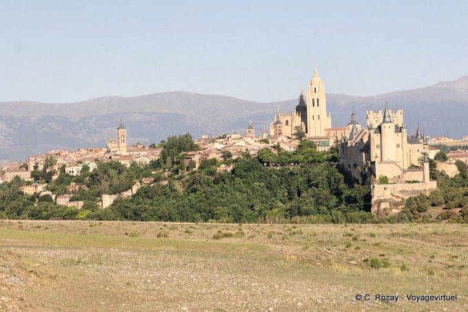 View of the city of Segovia from Nuestra Senora de la Fuencisla, Segovia - Spain