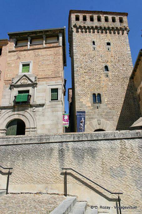 Torreon de Lozoya, seen from the Plaza San Martin, Segovia - Spain