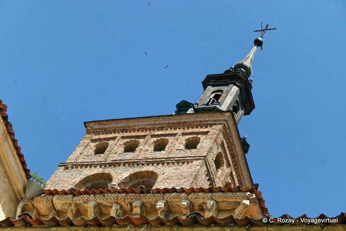 Bell tower of the Iglesia San Martin, Segovia - Spain