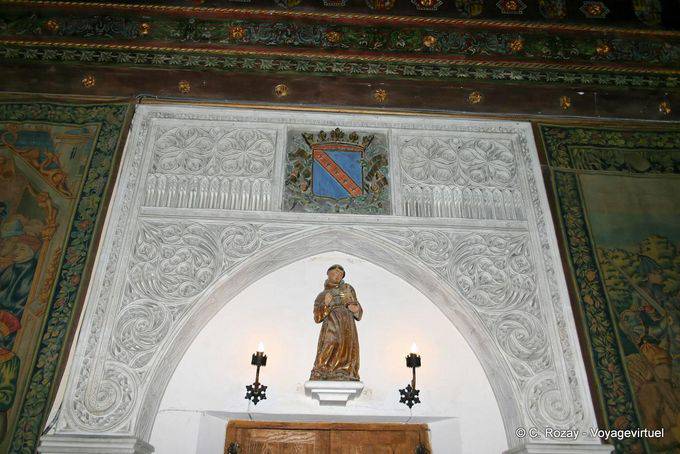 Damask niche in the wall of the Sala de las Pinas, Alcazar, Segovia - Spain