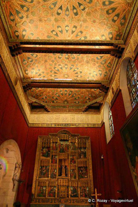 Chapel with great altarpiece of the Castilian school of the sixteenth century, Alcazar, Segovia - Spain