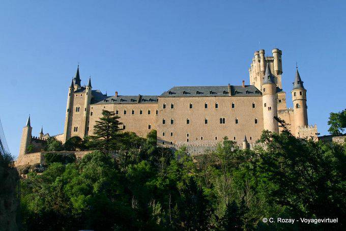 Facade of the Alcazar of Segovia - Spain