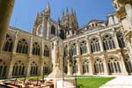 Another view of the courtyard of the Cloister, Cathedral of Burgos, Spain.