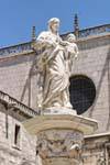 Burgos, the Virgin statue, Plaza Santa Maria, Spain.