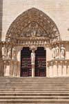Sarmental door, tympanum, lintel and jambs, Burgos Cathedral, Spain.