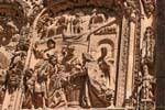 Sculpture on the main facade of the Nueva Cathedral, Salamanca, Spain.