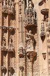 Sculptural finesse of the facade, Salamanca Cathedral, Spain.
